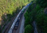 29A passes a grain train at Keno Road